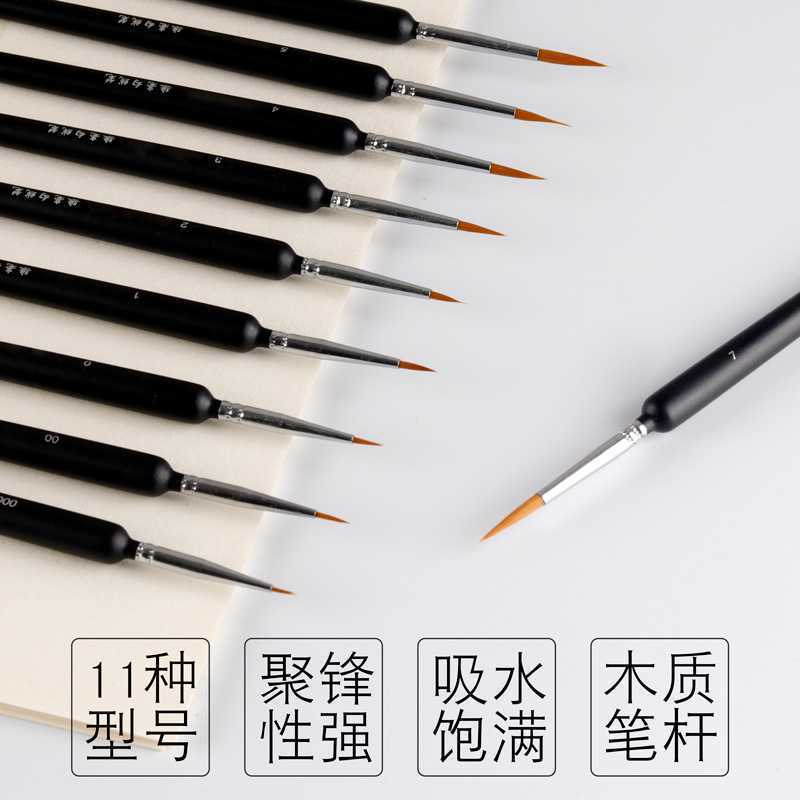 Biyoumi Wolf Hair Fine Line Pen Art Set for Gouache, Oil Painting, Chinese Painting, Watercolor, Ultra-Fine Detailing, Hand Drawing, and Nail Art Biyoumi Wolf Hair Fine Line Pen Art Set for Gouache, Oil Painting, Chinese Painting, Watercolor, Ultra-Fine Detailing, Hand Drawing, and Nail Art