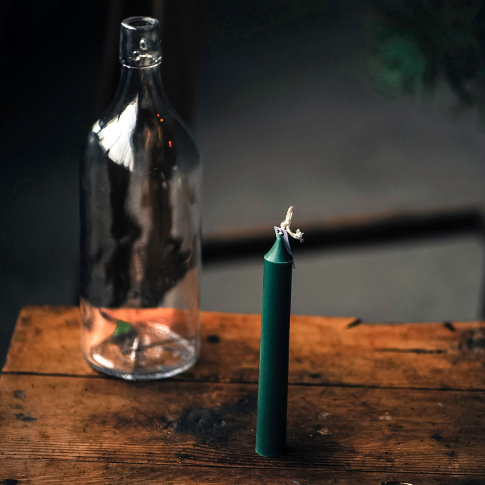 CHICROSE Natural Handmade Candle Smokeless Agarwood Green Romantic Dinner Candlestick Candlelight Decoration Home Decoration