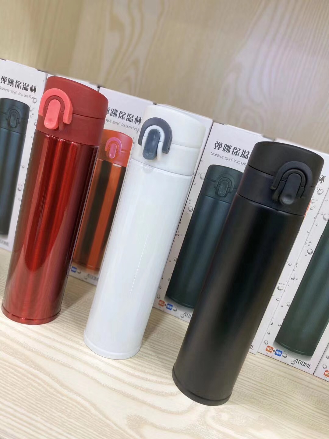 Tourism Canon 400ML Capacity 304 Stainless Steel Bounce Lid Insulation Cup Men and women portable water glasses