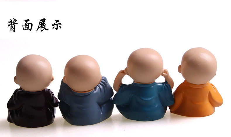 Shake head ornaments car four not small monk car supplies creative cute cartoon car interior decorations home ornaments