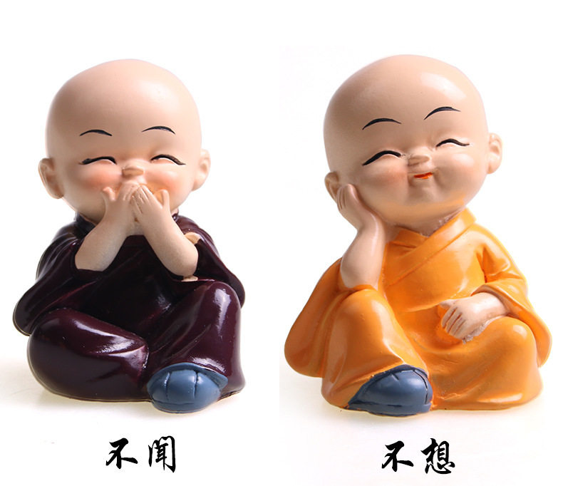 Shake head ornaments car four not small monk car supplies creative cute cartoon car interior decorations home ornaments