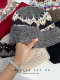 Women's Winter Thickened Warm Ear-Protecting Wool Hat, Vintage Artistic Fair Isle Style Knitted Hat for Women
