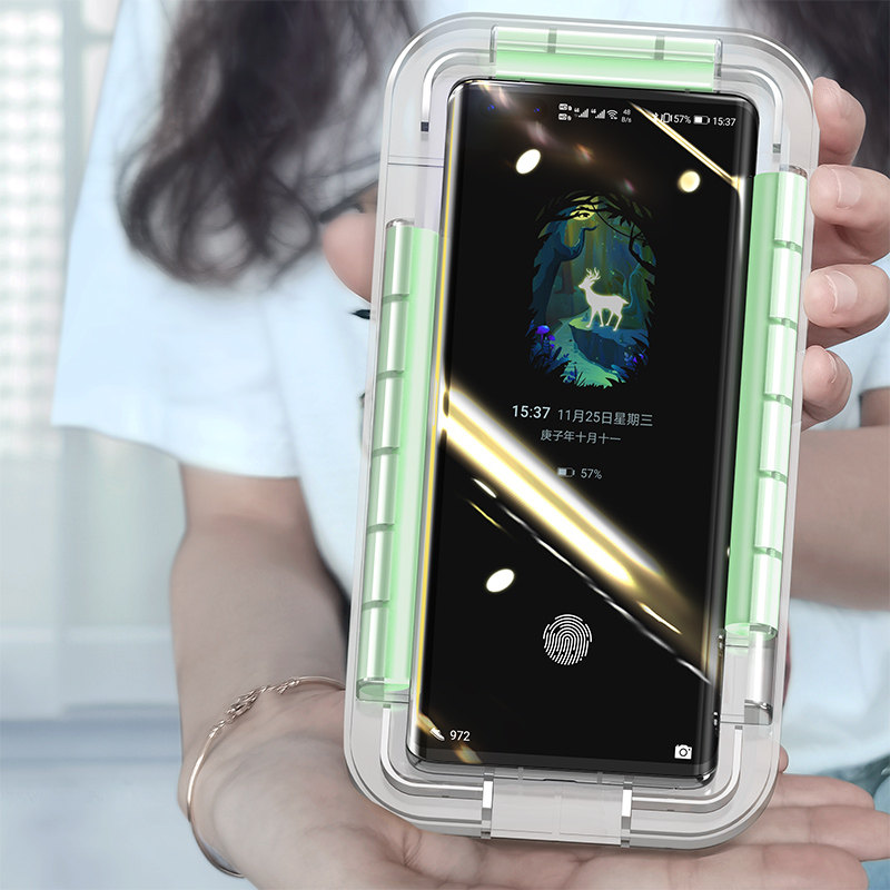 Applicable Huawei p40pro steel chemical film uv full adhesive p40por ten curved full screen covering full envelope curved screen mobile phone protective film p40pr0 full-fit adhesive film glass film p40pr