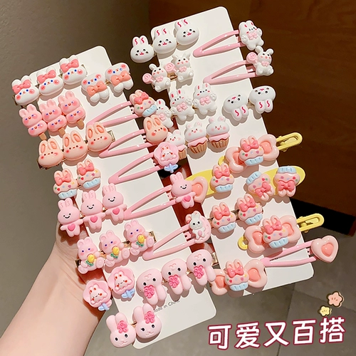 Детская мультяшная милая заколка для волос, детские шпильки для волос, заколка-крабик, аксессуар для волос, в цветочек