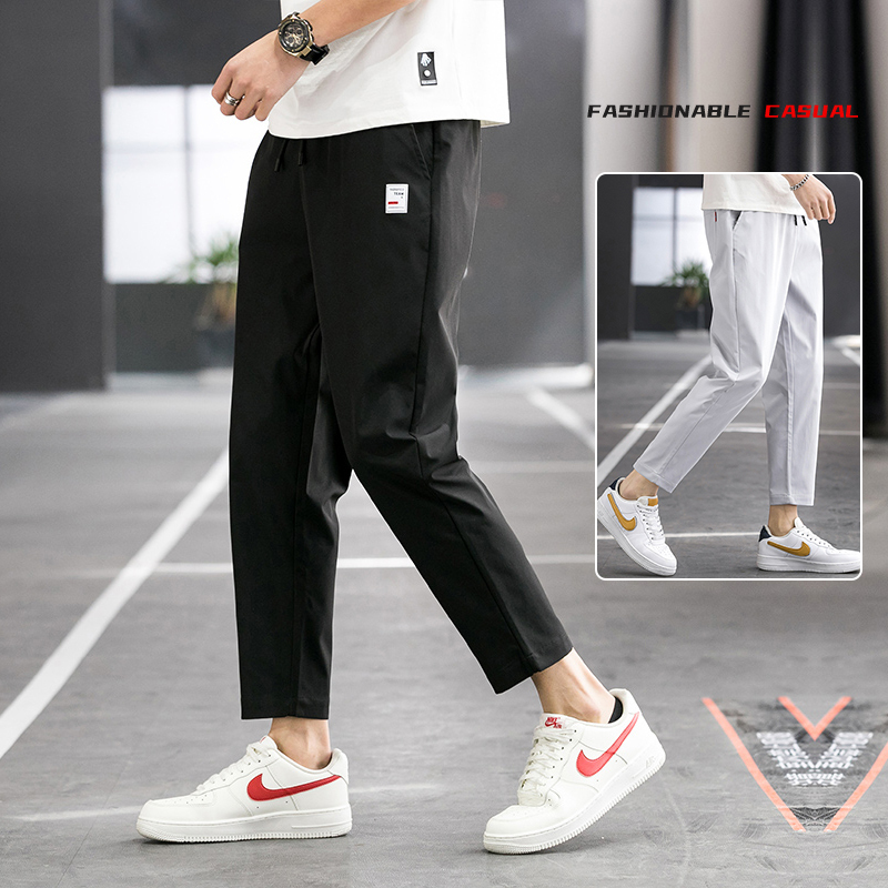Men's Clothing for Short Men, 155cm Height-Enhancing Workwear, 8-Point Pants, 160cm Loose Fit, 165cm Casual, Short Legs, Thick Legs
