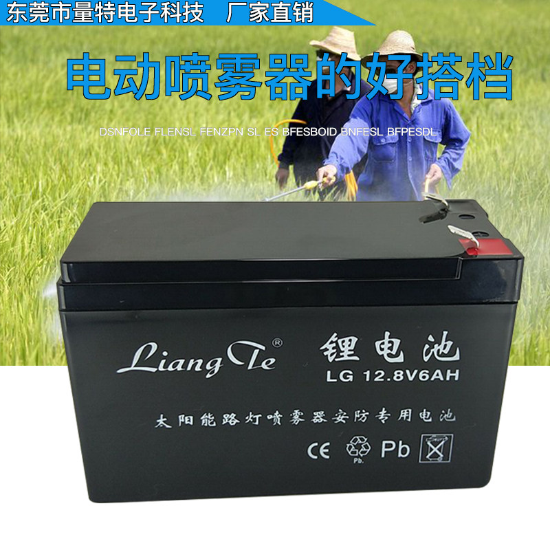 12 8V6ah lithium battery electric sprayer 12 V lighting lamp sound backup power control security door backup