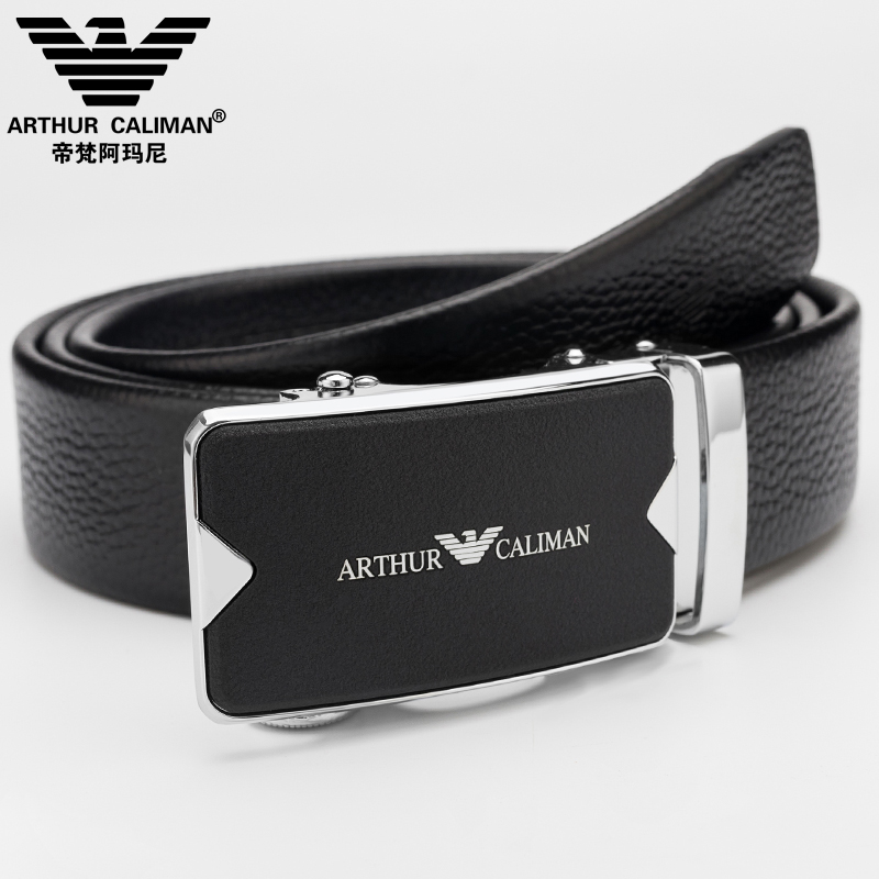 Divan Armani Belt Men's Genuine Leather Automatic Buckle Belt Middle-aged Business Casual Men's Leather Belt Men's Fashion