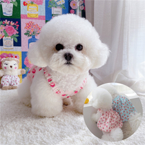 Peach Bubble Lantern Sling ~ Spring Summer Puppy Kitten Pet Clothes Clothes ins Stretch Short Bear