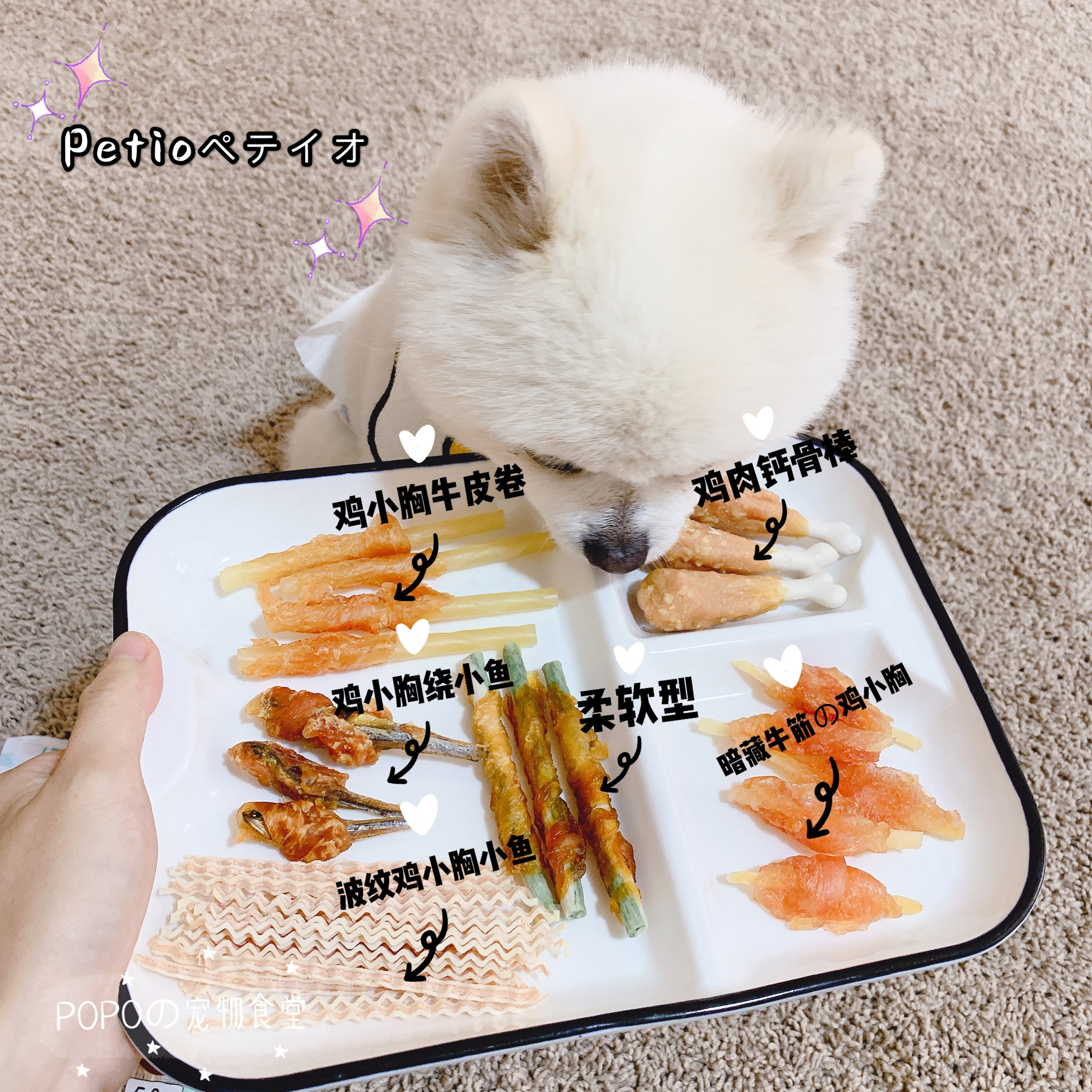 Nhật Bản Petio Pedago đồ ăn nhẹ chó nhai kẹo cao su dính răng gà ức thịt cá thưởng răng hàm - Đồ ăn vặt cho chó cám cho chó