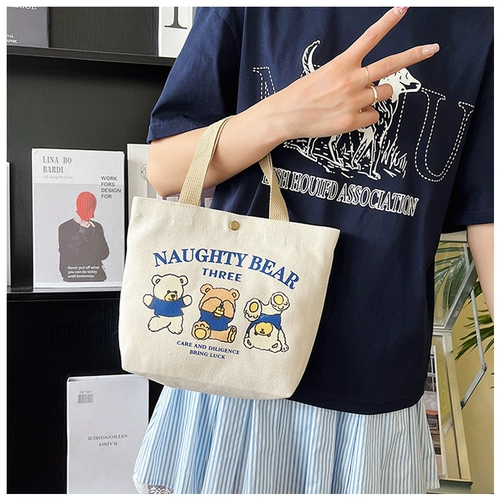 Портативный шоппер, маленькая барсетка, сумка, тканевый мешок, с медвежатами, сумка для еды, подарок на день рождения