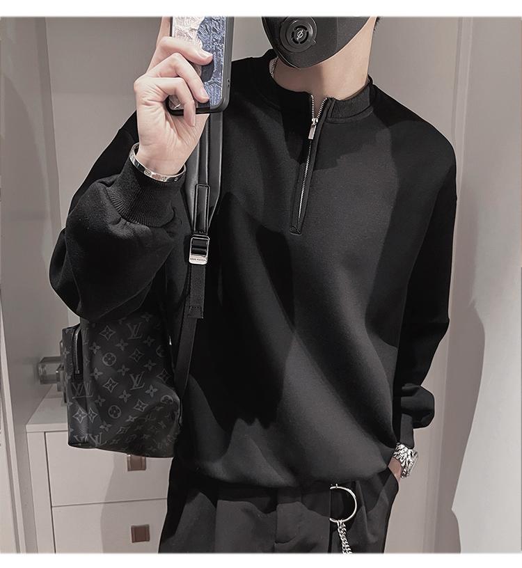 Design geïnspireerde hoodie lente en herfst, Instagram trendy merk half rits knappe jas voor mannen in 2022 nieuw_voghion.com