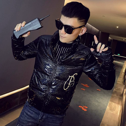 Пуховик, короткая мужская трендовая легкая и тонкая куртка с пухом, 2020 года, увеличенная толщина