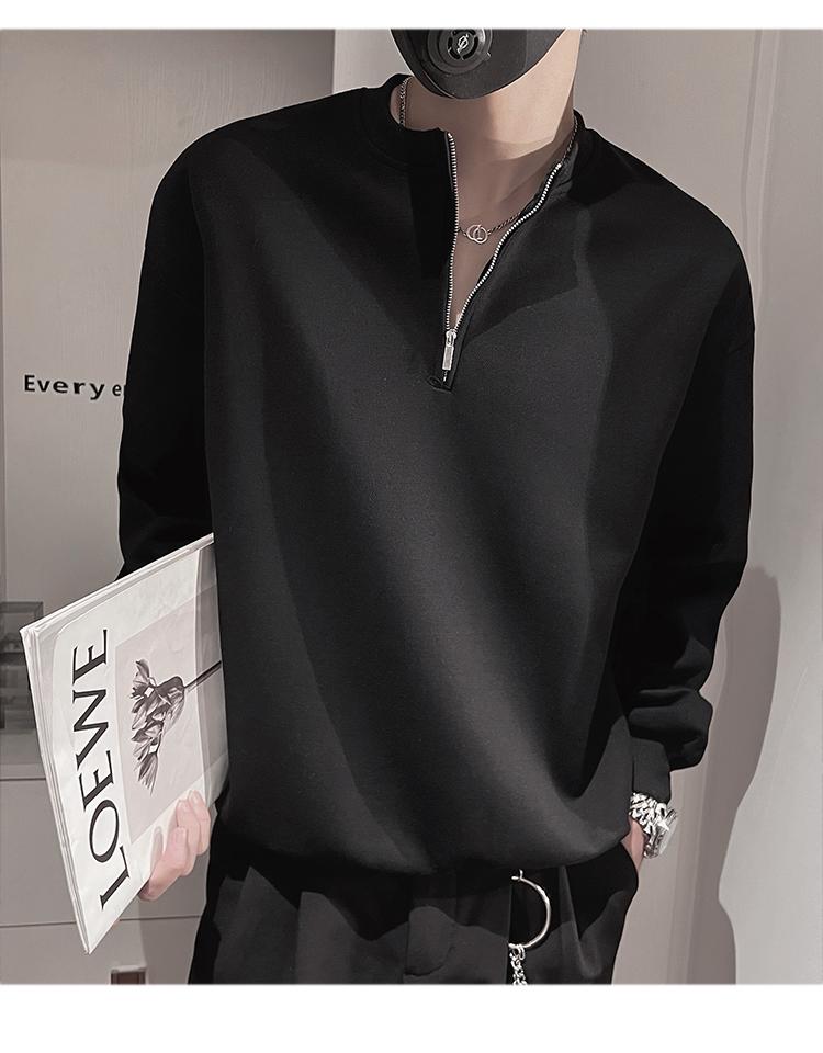 Design geïnspireerde hoodie lente en herfst, Instagram trendy merk half rits knappe jas voor mannen in 2022 nieuw_voghion.com