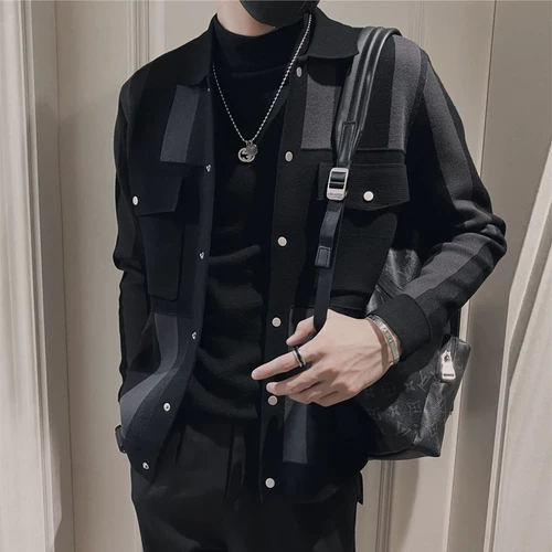 Свитер, куртка, трендовый трикотажный весенний кардиган, коллекция 2023, в корейском стиле