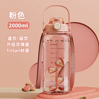 Модернизированный розовый 2L [Тритан/двойное питье двойное порт/ремень]