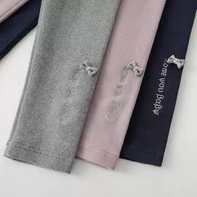 Spring and autumn cotton children Girls inner pants, thick and outer sanitary pants, foreign style children's suits plus velvet long trousers
