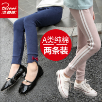 Pure cotton girls leggings spring and autumn models wear thin childrens baby autumn 2021 new girls long pants