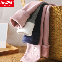 Girls velvet leggings Childrens baby spring and autumn wear foreign style autumn clothes thin velvet warm girls childrens long pants