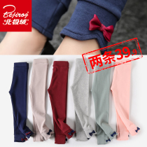 Childrens clothing girls leggings spring and autumn 2021 new baby thin section wear little girl pure cotton long pants autumn