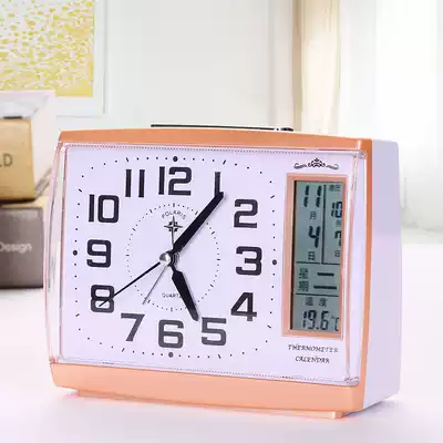 Polaris alarm clock creative luminous silent pendulum clock children's bedside calendar fashion lazy big clock clock clock