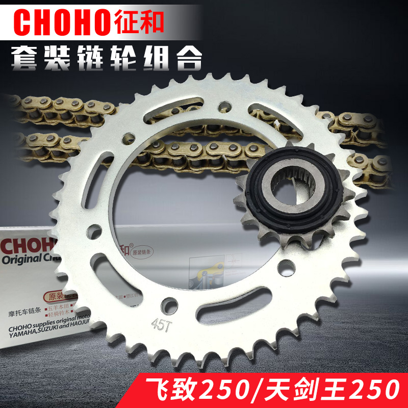 Suitable for Yamaha Tianjian King YBR250 flying YS250 sprocket chain size and oil sealing chain