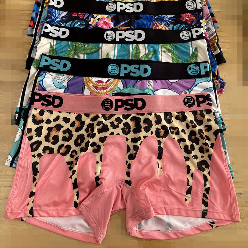 European and American Trendy Brand Psd Hot Girl Cartoon Ice Silk Cool Quick-Drying Running Fitness Sports Shorts Women's Boxer Briefs