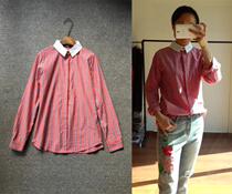 2022 Autumn Art Temperament Vertical Stripe Minimalist 100 Lap Neutral Wind Very Handsome Long Sleeve Shirt Female Blouse