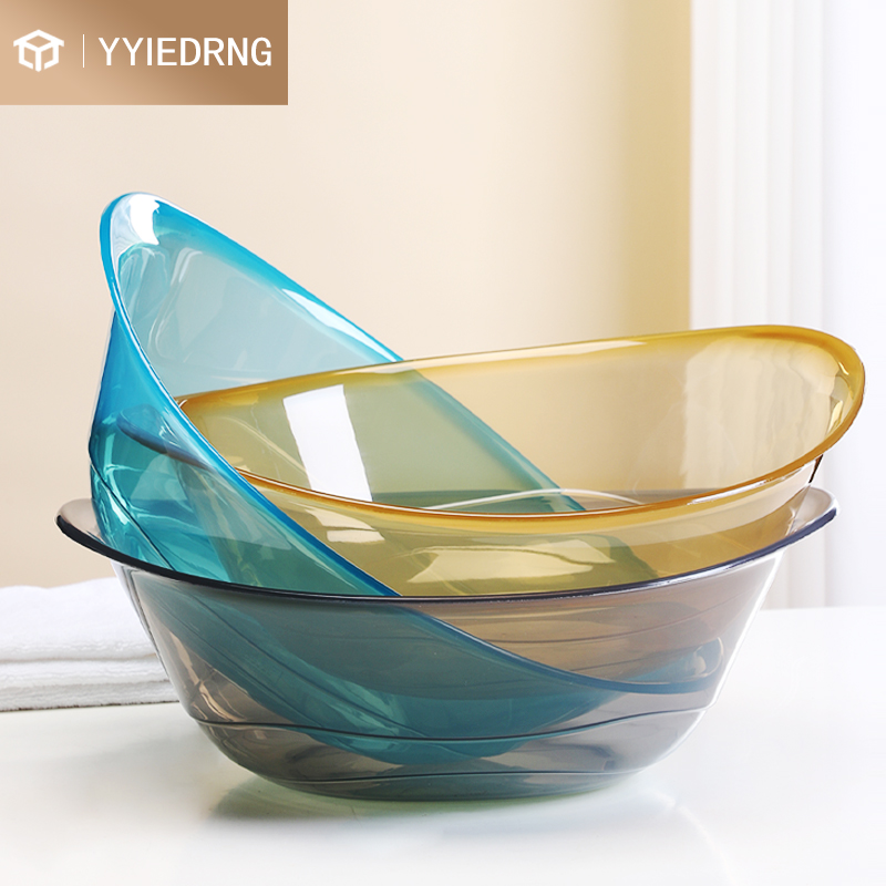 Face basin household beauty salon specialized large wash basin plastic basin baby small transparent basin thickening elliptical basin