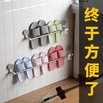 Bathroom trailer rack wall hanging non-perforated sandals shoes rack storage rack toilet toilet (Q)