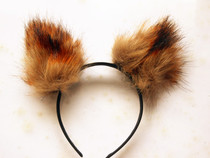 Animal model simulation animal ear hoop hairclip stage decoration hair card girl hair rope decoration