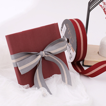 Flowers two-color satin bouquet belt flower Flower gift packaging ribbon cake color silk ribbon flower art silk
