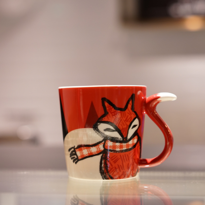 Starbucks Cups 2016 Christmas Red Fox Star Light Mark Cup Gift Box Insulation Cup Accompanying Cup