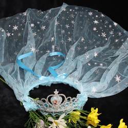 2024 New Veil Glowing Crown Princess Princess Veil Shawl Crown Veil Tourist Attractions Hot Falking Veil Cape