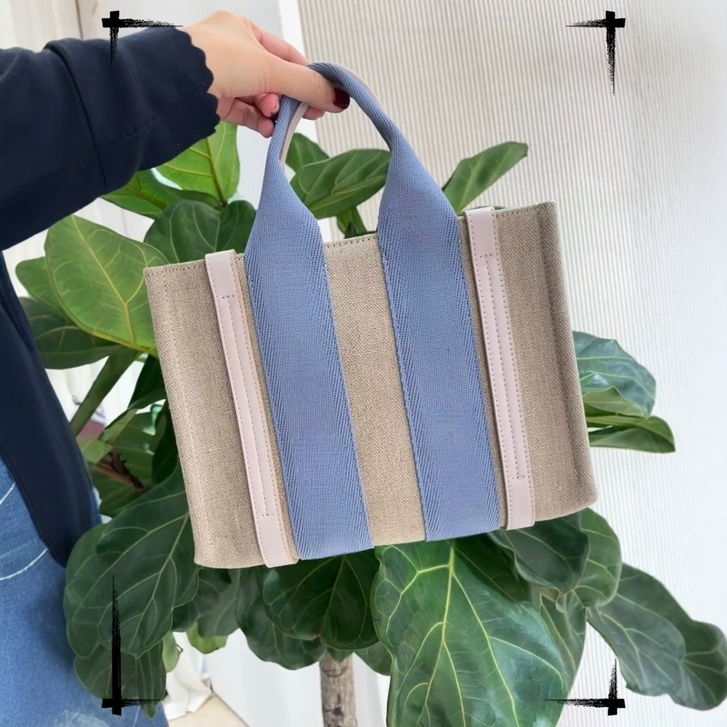 Woody Linen Embroidered Letter Ribbon Tote Bag Shopping Bag Stain-Resistant Canvas Large Capacity Mommy Bag Beach Bag Woody Linen Embroidered Letter Ribbon Tote Bag Shopping Bag Stain-Resistant Canvas Large Capacity Mommy Bag Beach Bag
