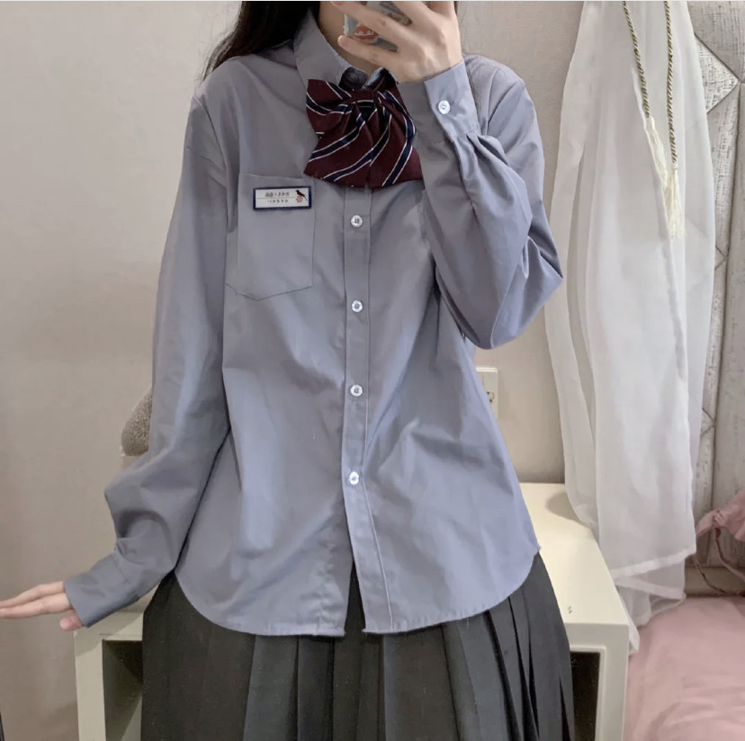 Original JK Uniform Long sleeves shirt Women's new 2021 New Academy Wind blouse day school for students' shirts