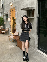 2022 Summer new American hot brother-in-law Regugge polo knit polo shirt BM blouse for short T-shirt woman