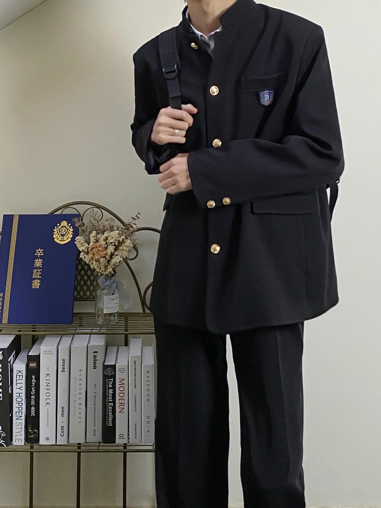 (Hot-blooded colleges) DK uniforms suede suits stand-up collar tunic Japanese orthodox suit jacket men's suit