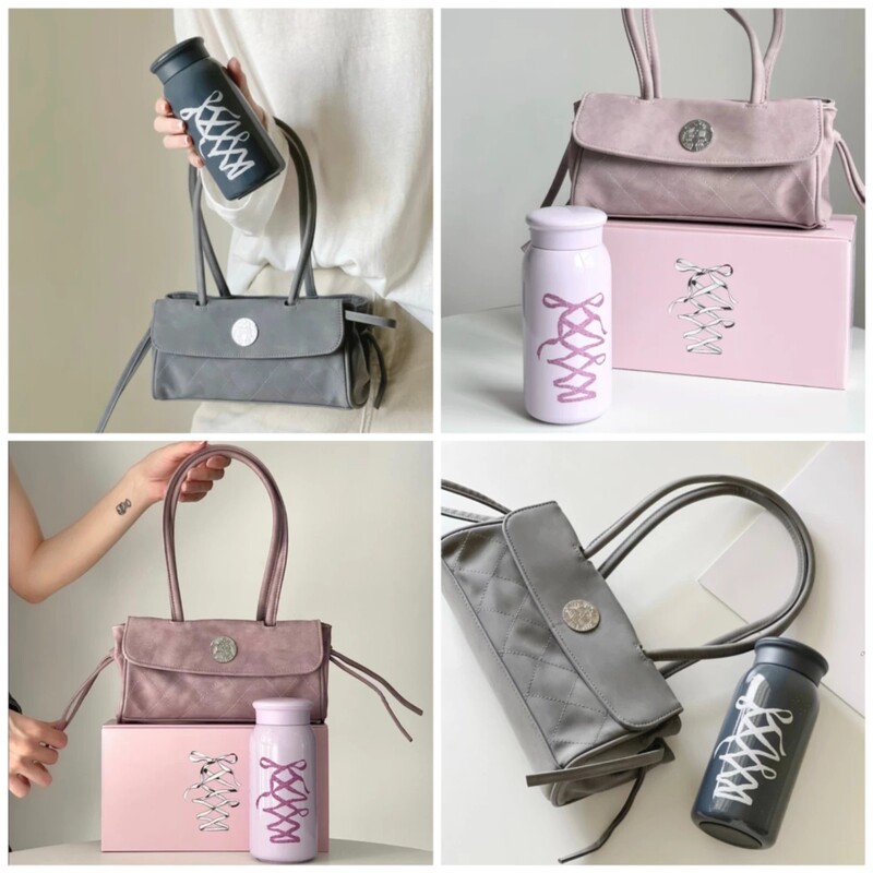 Starbucks Cup 2026 Summer Punk Ballet Series Sweet Cool Ballet Milk Bottle Stainless Steel Cup with Shoulder Bag Starbucks Cup 2026 Summer Punk Ballet Series Sweet Cool Ballet Milk Bottle Stainless Steel Cup with Shoulder Bag