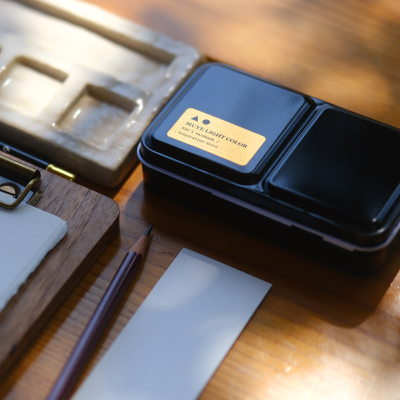 Handmade Watercolor Paints |   Collector's Edition Muye Light Color - Source Series |   12 Colors of High Purity Solid Pigments