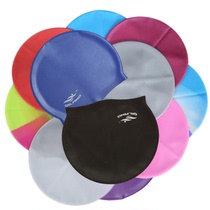  Factory direct sales adult waterproof silicone swimming cap swimming pool color cloth swimming cap solid color mens and womens cloth swimming cap