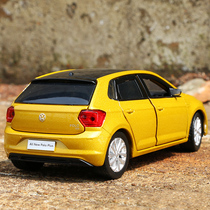 Volkswagen POLO sedan six-opening shock-proof steering alloy car model boy audible and visual toy car simulation car model