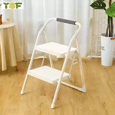 YSF household folding herringbone ladder indoor thickening two-step climbing ladder small escalator multifunctional ladder chair