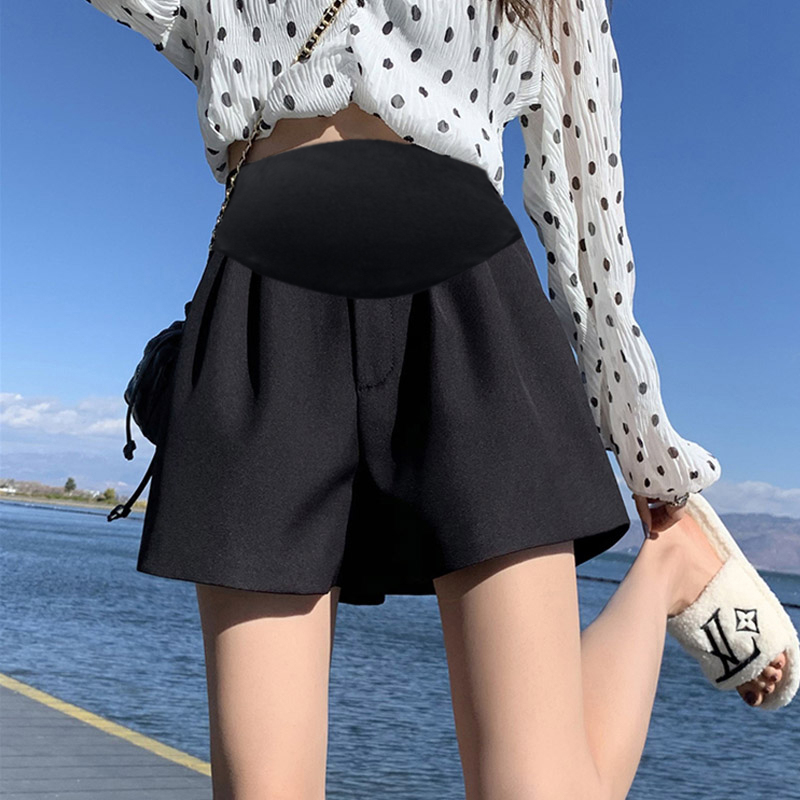 Maternity Belly Support Shorts, Summer Fashion Wide-Leg Pants, Loose and Slimming, Versatile Casual Stylish Mom-Style Trousers