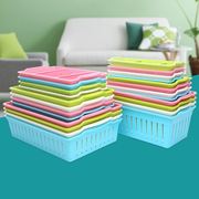 hộp nhựa lớn Lưu trữ nhựa mềm cung cấp nhỏ cửa hàng bách hóa nhỏ giỏ hộp răng hộp thẩm mỹ viện rửa chén rửa - Trang chủ kệ đựng đồ trang điểm