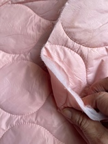 Light pink quilted fabric handmade diy cotton coat vest vest face quilted quilted jacket