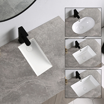 Small size Subbasin balcony embedded household ceramic washbasin mini basin sink sink sink sink narrow and long