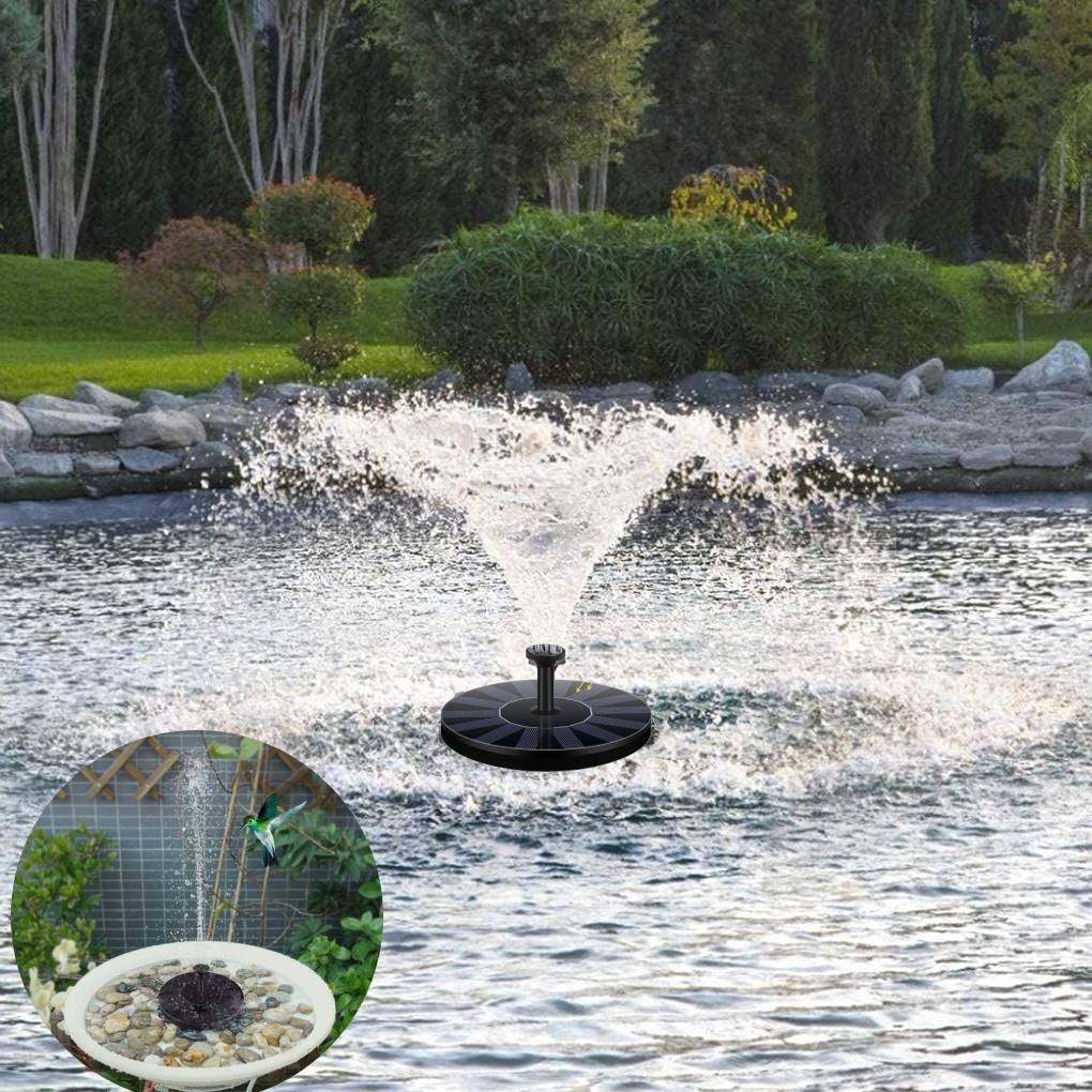 Solar fountain micro floating fountain solar water pump fish pond oxygenation water pump multi-nozzle garden landscaping