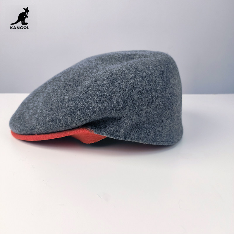 Kangol Wool 504-S Cap кенгуру шерсть смешанные цвета положительный и отрицательный берет Художник шляпа мужской и женщины фуражка 