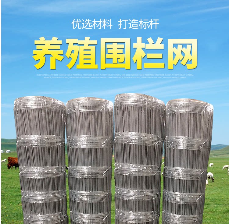Protective net anti-rust breeding nets Breeding Chicken Iron Mesh Wire Mesh Cattle Sheep Fence Cattle Bale Netting Galvanized Web