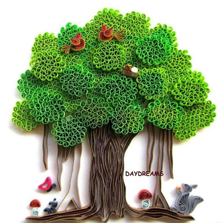 Handmade origami roll paper painting material package Roll paper painting Finished works Handmade paper roll paper tool set Origami 3